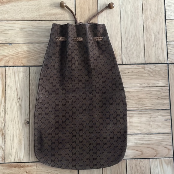Gucci Monogram Suede Pouch / Purse - Picture 4 of 4